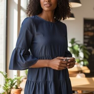 Elegant Navy Blue Dress